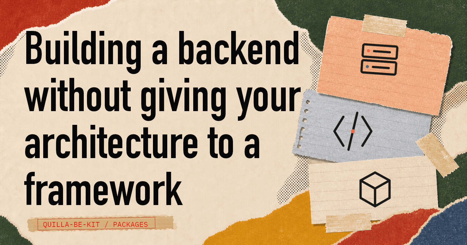 Building a backend without giving your architecture to a framework